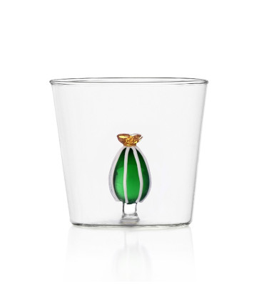 CACTUS 水杯 - 橙花綠色仙人球 