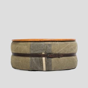 Army 軍營帆布皮革收納咖啡桌