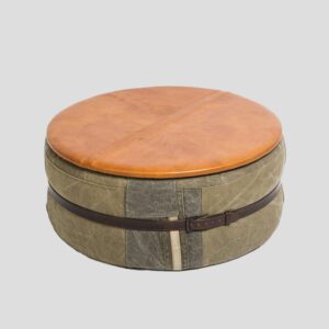 Army 軍營帆布皮革收納咖啡桌