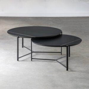 森森不息 擁抱地球月, 咖啡桌, Square Roots 英國設計家具, 工業風家具 Trio 黑檀色橡木子母咖啡桌-36