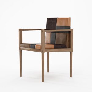 森森不息 擁抱地球月, 餐椅, Karpenter 義大利設計家具, 北歐家具 | Vintage KATCHWORK 真皮拼接扶手餐椅-16