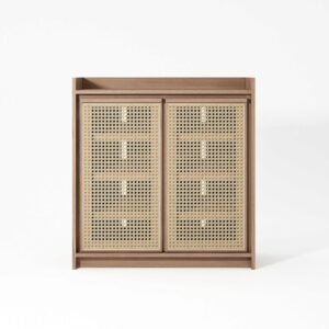 森森不息 擁抱地球月, 玄關, Karpenter 義大利設計家具, 北歐家具 | Vintage ROOTS 柚木藤编二門鞋櫃-14