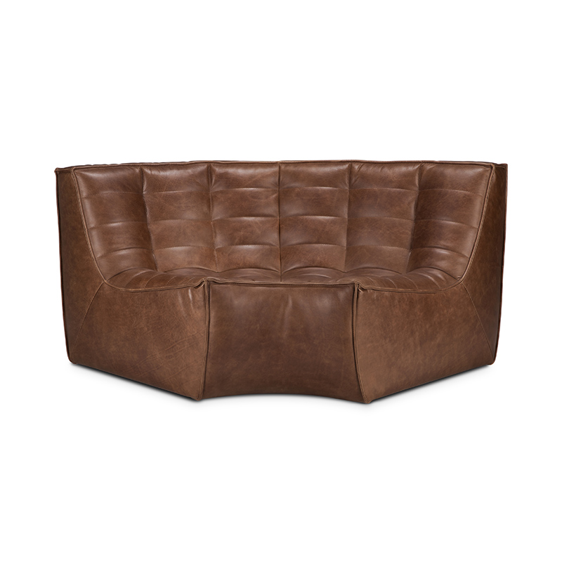 沙發, 比利時原木實木家具｜Ethnicraft, 當代設計家具 N701 沙發（栗棕色皮革）-16