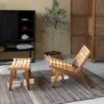 休閒椅, dBodhi 工業風家具, 靈魂老柚木家具 Caterpillar Beetle 原野編織腳凳-15