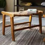 休閒椅, dBodhi 工業風家具, 靈魂老柚木家具 Caterpillar Beetle 原野編織腳凳-16