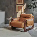 LAZY DAY｜懶懶過日子, 休閒椅, Mountain Living 家具系列, 當代設計家具 Fold 真皮休閒椅-44