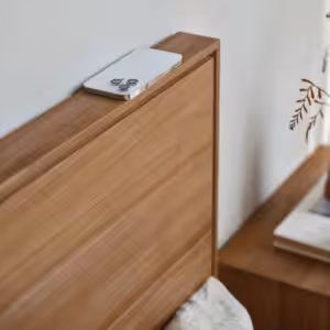 柚木床架｜實木床架, Mountain Living 家具系列, 當代設計家具 Line 不鏽鋼實木床架-18