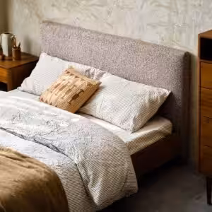 柚木床架｜實木床架, Mountain Living 家具系列, 當代設計家具 Mira 布面實木床架-17