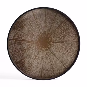 古銅年輪鏡面托盤