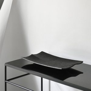 Japan 桃花心木置物盤