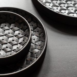 Tampa 桃花心木置物盤 (一组三件)