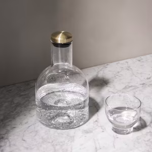 Bottle Carafe 黃銅玻璃瓶（寬）