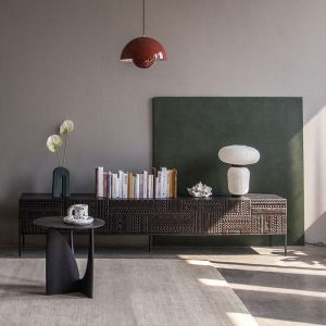 Ancestors Tabwa 圖騰浮雕下掀門抽屜電視櫃