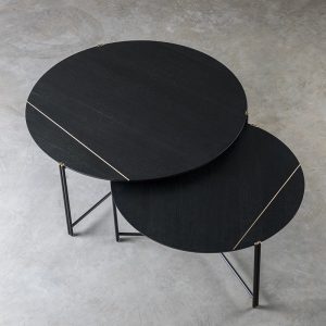 Trio 黑檀色橡木子母咖啡桌