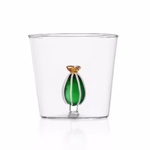 CACTUS 水杯 - 橙花綠色仙人球