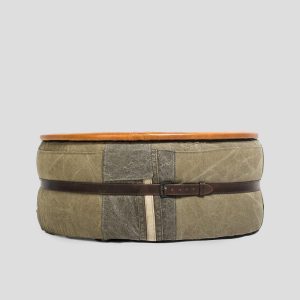 Army 軍營帆布皮革收納咖啡桌